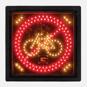 LED Cyclist Warning Sign